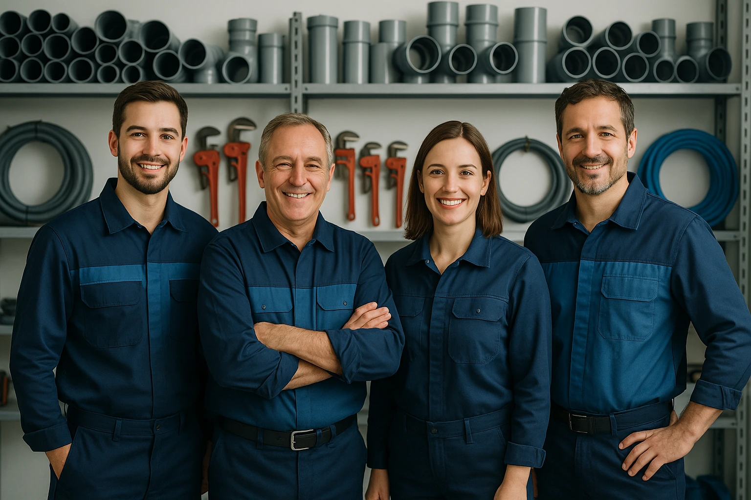 Equipo de fontaneros de Fontanero24Horas Madrid