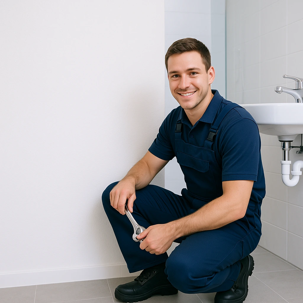 Fontanero 24 horas en Madrid reparando una avería en el baño